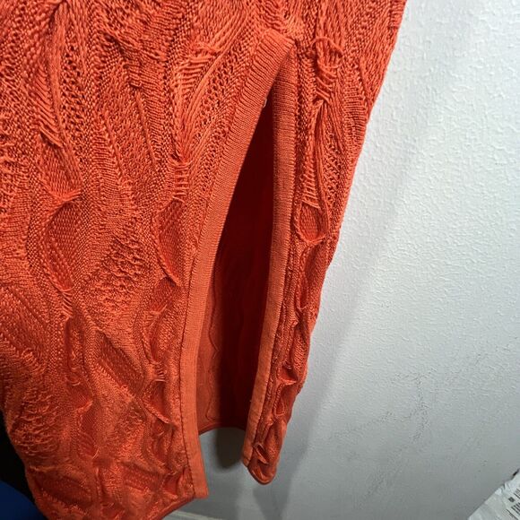 Coogi Australia Orange Sleeveless Sweater Dress Long 100% Mercerised Cotton SZ S - Picture 2 of 13